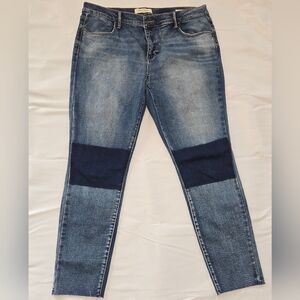 PACSUN LA. Blue Denim Jeans with Dark Patches